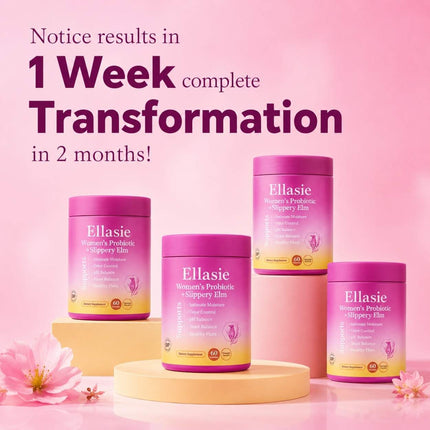 Two gummies daily feminine wellness routine with Ellasie slippery elm moisture gummies