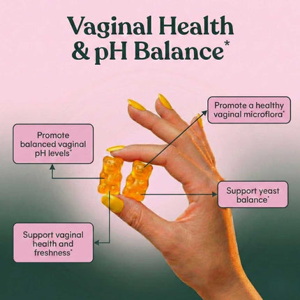 Pineapple probiotic gummies held in a hand