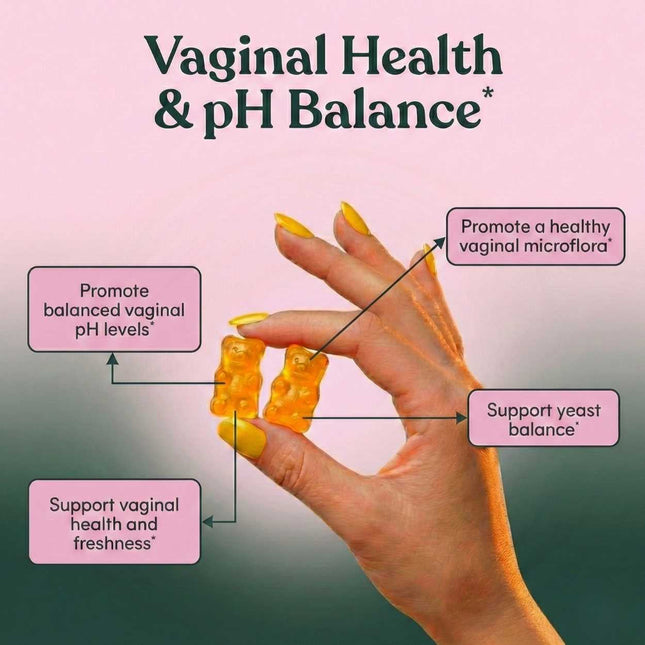 Pineapple probiotic gummies held in a hand