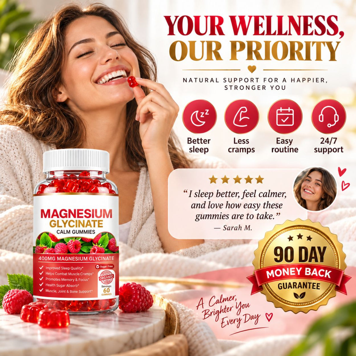 Magnesium Glycinate Gummies – 60 Gummies
