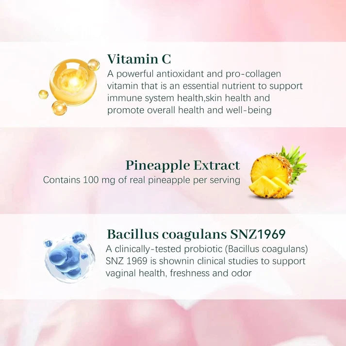 Feminine Balance Pineapple Probiotic Gummies