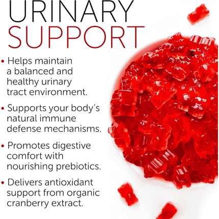 Cranberry gummies with live cultures and prebiotic product graphic