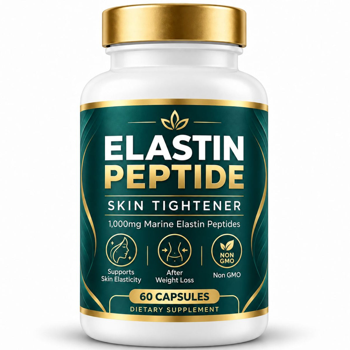 Marine Elastin Peptides for Skin – 1,000mg, 60 Capsules