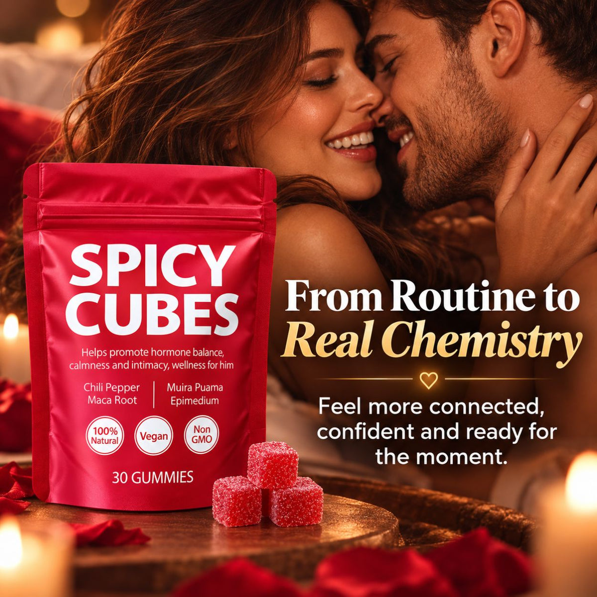 Spicy Cubes Peach Gummies