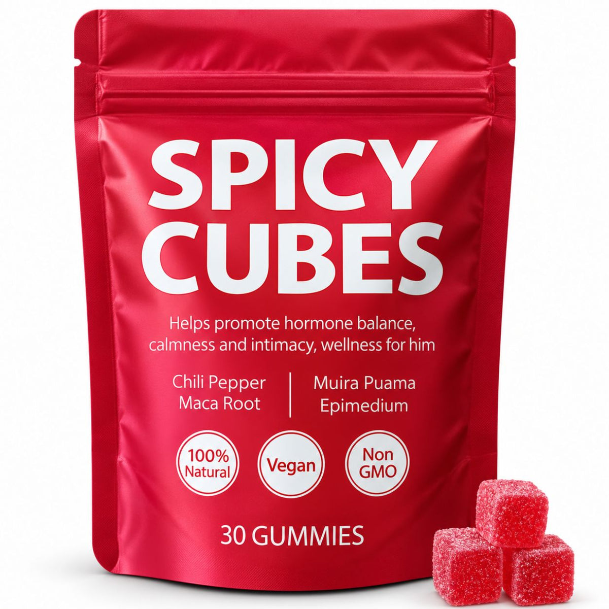 Spicy Cubes Peach Gummies