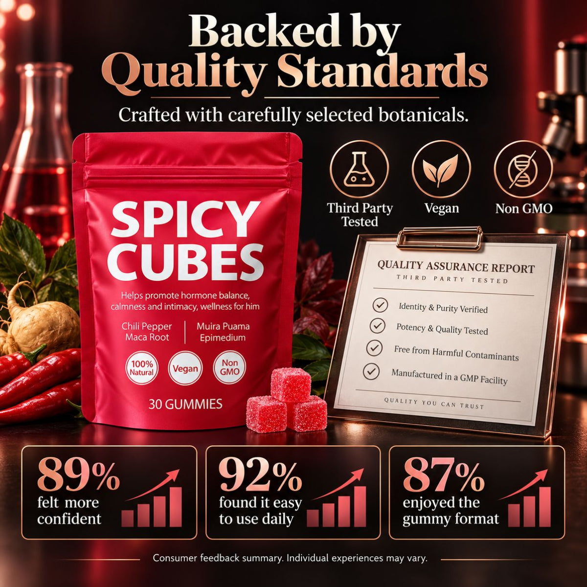 Spicy Cubes Peach Gummies