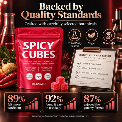 Spicy Cubes Peach Gummies