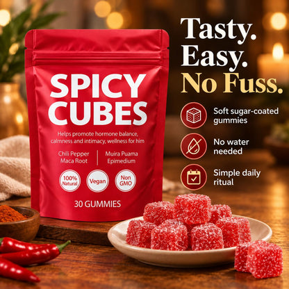 Spicy Cubes Peach Gummies