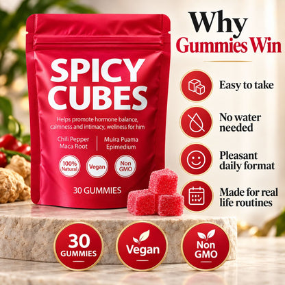 Spicy Cubes Peach Gummies