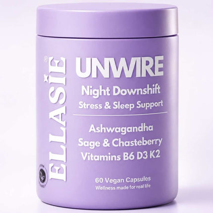 Ellasie Unwire PM ashwagandha evening capsules for women