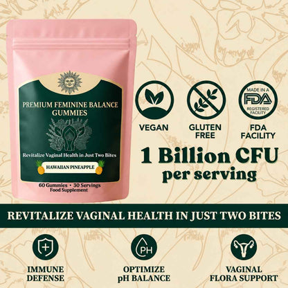 Feminine Balance Pineapple Probiotic Gummies